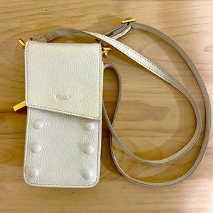 Hammitt 310 phone-case crossbody marshmallow/white and gold-tone
